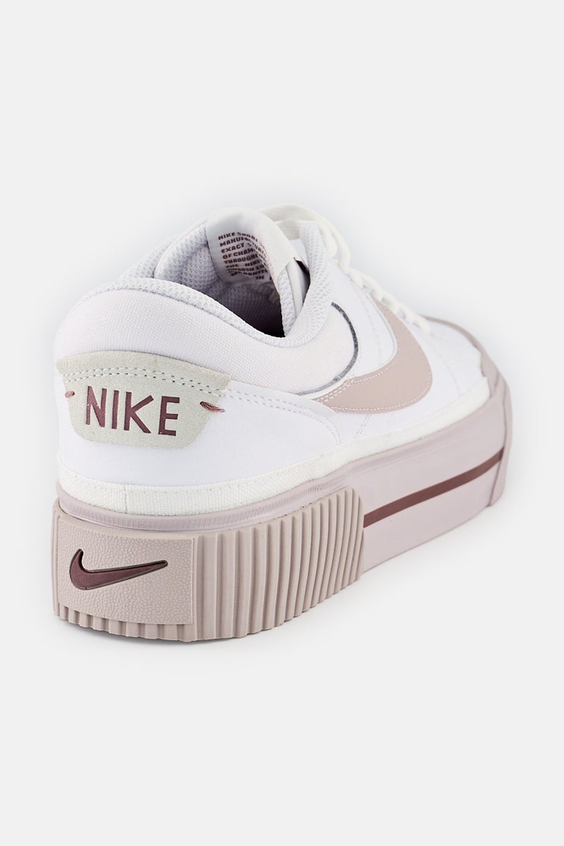 Nike Women Court Legacy Lift Lace Up Outdoor Shoes, White - Image 2